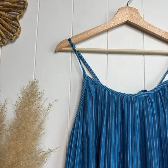 Free People dress midi or maxi striped cotton boho beach summer spring XS - Picture 5 of 8